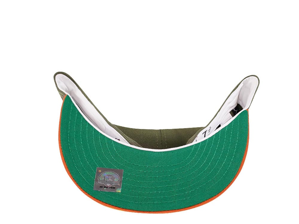 New Era Buffalo Bisons 30 Seasons Olive Metallic Two Tone Prime Edition 59Fifty Fitted Gorra