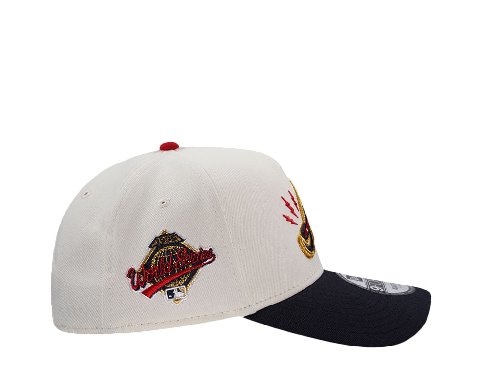 New Era Atlanta Braves World Series 1995 Chrome Two Tone Edition 9Forty A Frame Snapback Gorra