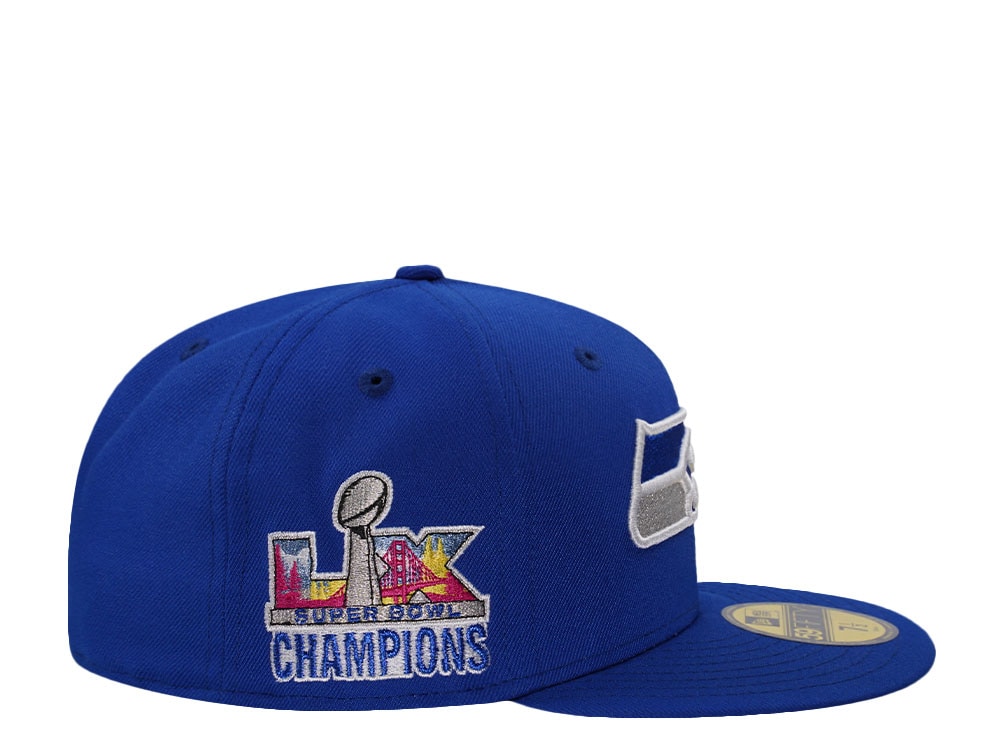 New Era Seattle Seahawks Super Bowl Champions LX Blue Prime Edition 59Fifty Fitted Gorra