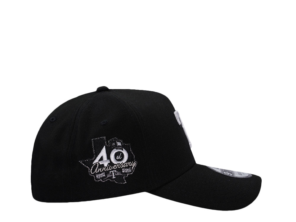 New Era Texas Rangers 40th Anniversary Black Prime Edition 9Forty A Frame Snapback Gorra