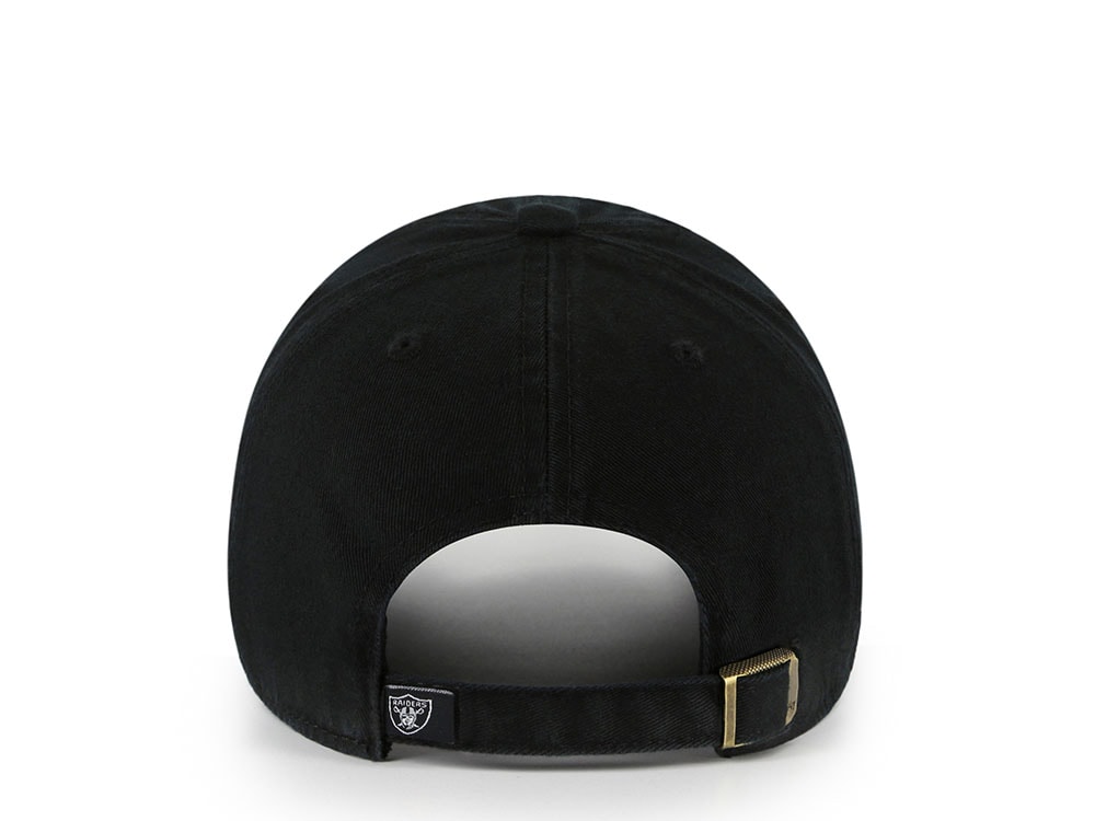 47Brand Las Vegas Raiders Black Classic Edition Clean Up Strapback Gorra