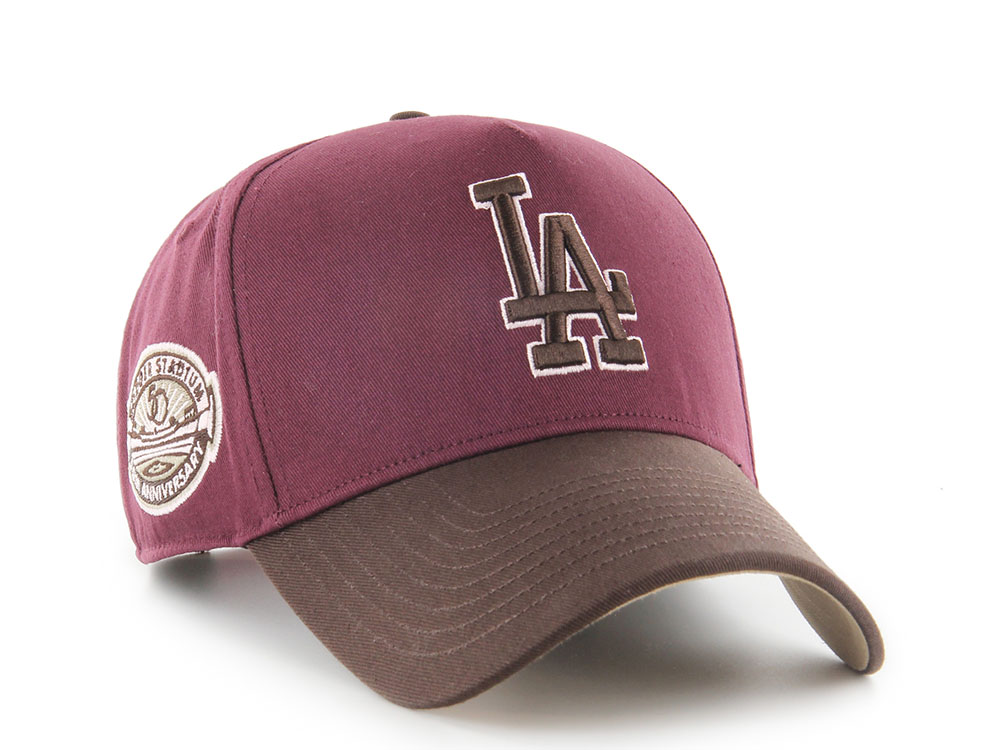 47Brand Los Angeles Dodgers Cooperstown Dark Maroon Edition MVP Snapback Gorra