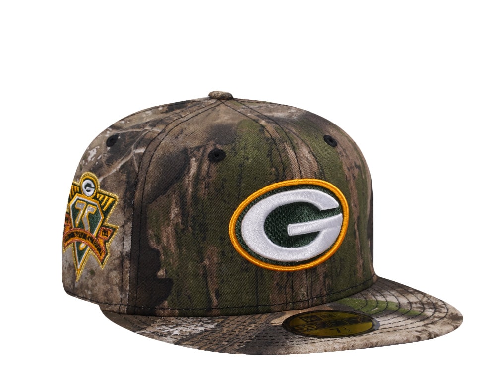 New Era Green Bay Packers 75th Anniversary Realtree APX Prime Edition 59Fifty Fitted Gorra