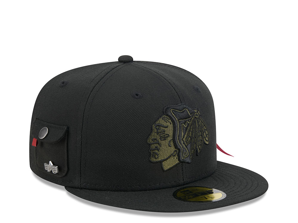 New Era Alpha Industries Chicago Blackhawks Navy Prime Edition 59Fifty Fitted Gorra
