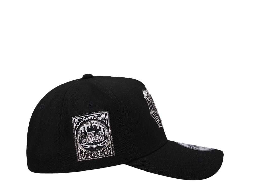 New Era New York Mets 25th Anniversary Metallic Black Prime Edition 9Forty A Frame Snapback Gorra
