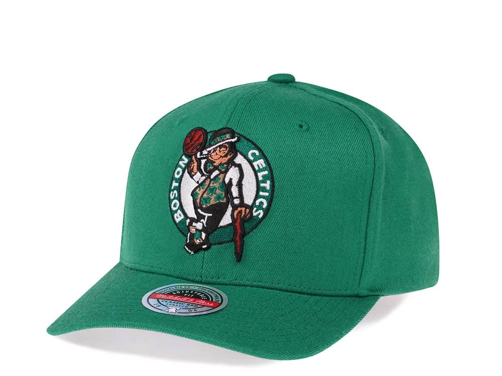 Mitchell & Ness Boston Celtics Team Ground Red Line Solid Flex Snapback Gorra