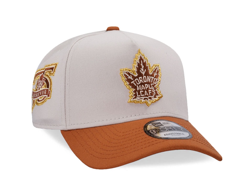 New Era Toronto Maple Leafs 75th Anniversary Chrome Two Tone Edition 9Forty A Frame Snapback Gorra
