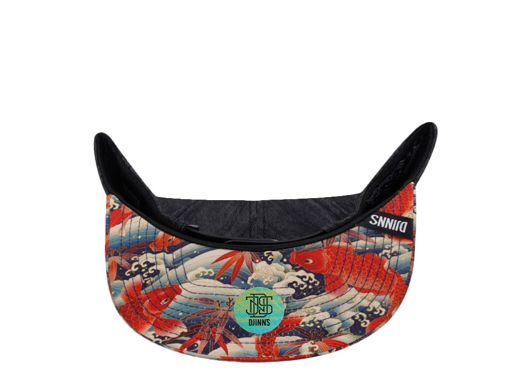 Djinns Koi Linen Reversed 6 Panel Snapback Gorra
