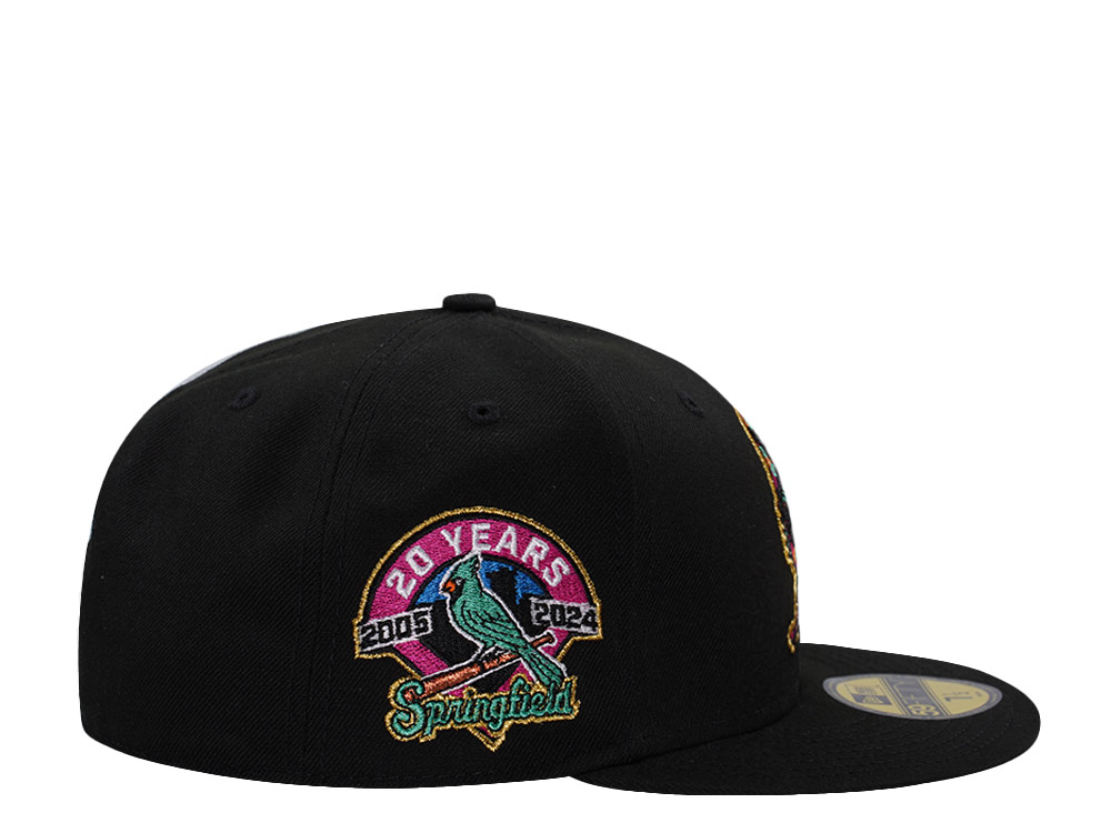 New Era Springfield Cardinals 20th Anniversary Black Prime Edition 59Fifty Fitted Gorra