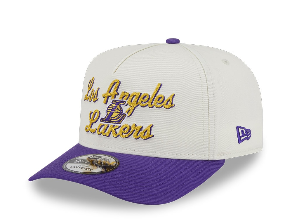 New Era Los Angeles Lakers Chainstitch A Frame Snapback Gorra