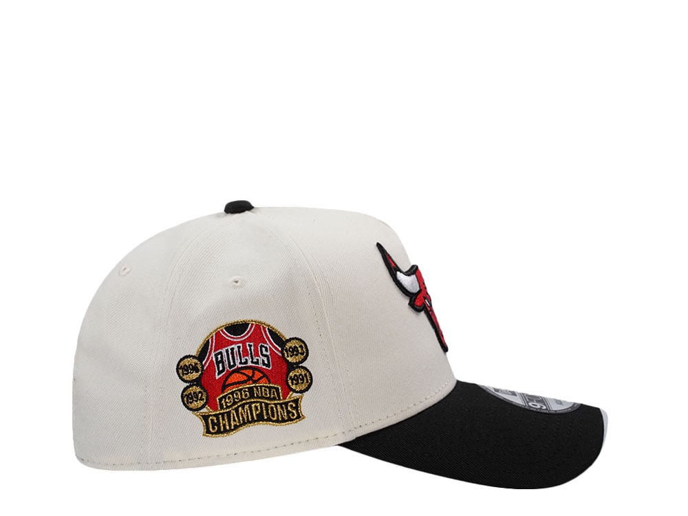 New Era Chicago Bulls NBA Champions 1996 Chrome Two Tone Edition 9Forty A Frame Snapback Gorra
