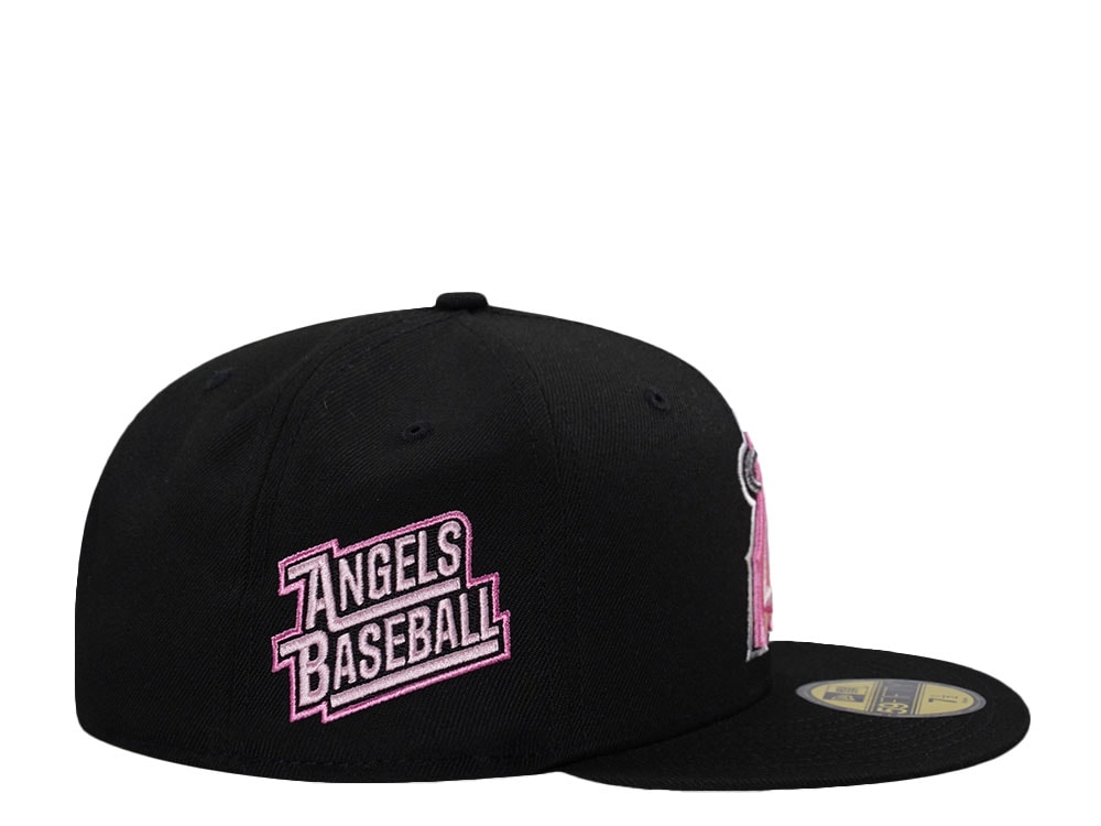 New Era Anaheim Angels Black and Pink Edition 59Fifty Fitted Gorra