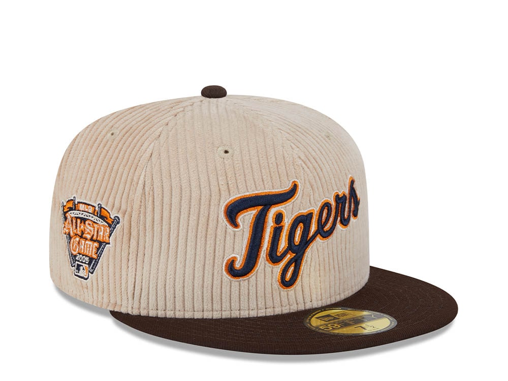 New Era Detroit Tigers All Star Game 2005 Fall Cord Khaki 59Fifty Fitted Gorra