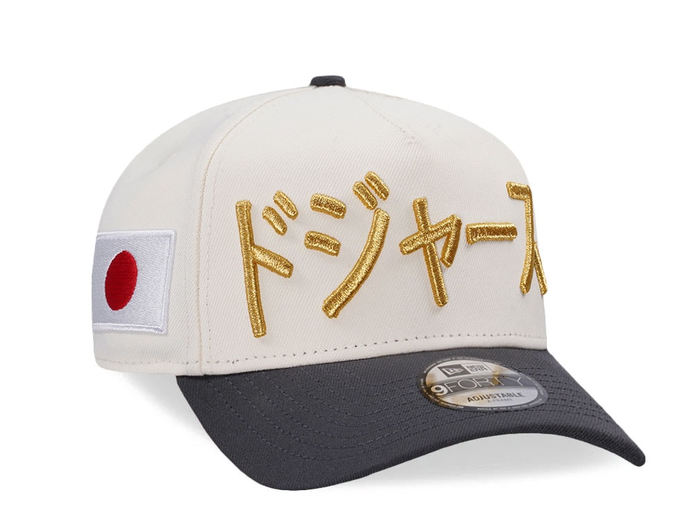 New Era Los Angeles Dodgers Japan Chrome Cement Two Tone Edition 9Forty A Frame Snapback Gorra