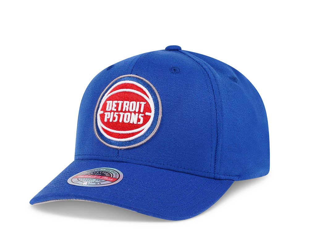 Mitchell & Ness Detroit Pistons Team Ground Red Line Flex Snapback Gorra