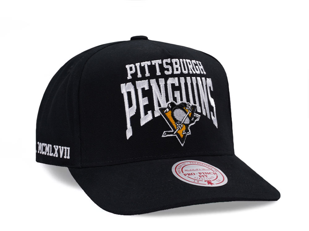 Mitchell & Ness Pittsburgh Pirates Black Pro Pinch Fit Snapback Gorra