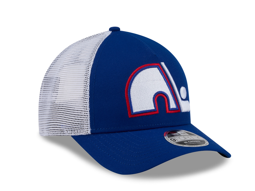 New Era Quebec Nordiques Official Team Color Edition 9Forty M Crown A Frame Trucker Snapback Gorra