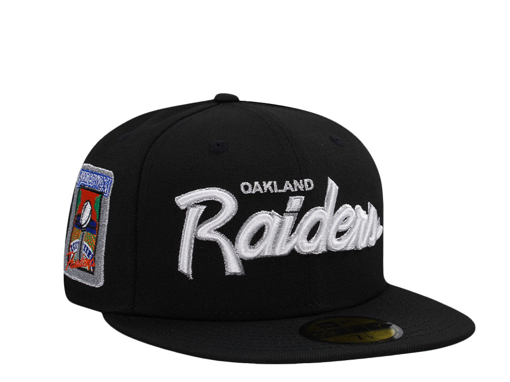 New Era Oakland Raiders Super Bowl XI Black Metallic Prime Edition 59Fifty Fitted Gorra