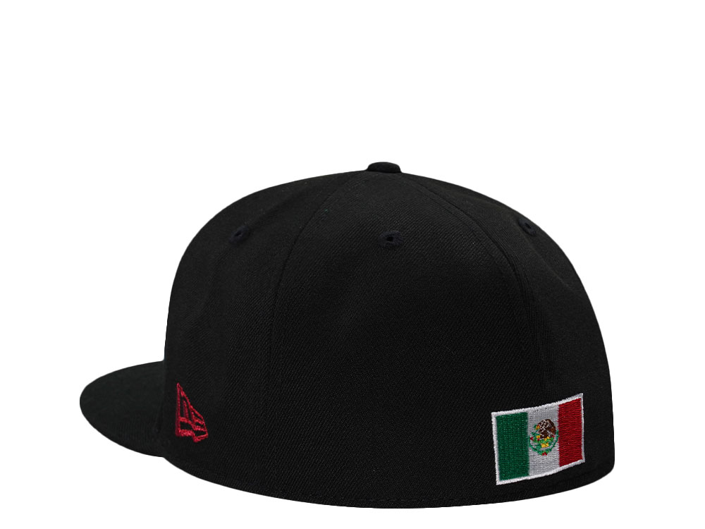 New Era Mexico Aztec Metallic Script Black Prime Edition 59Fifty Fitted Gorra