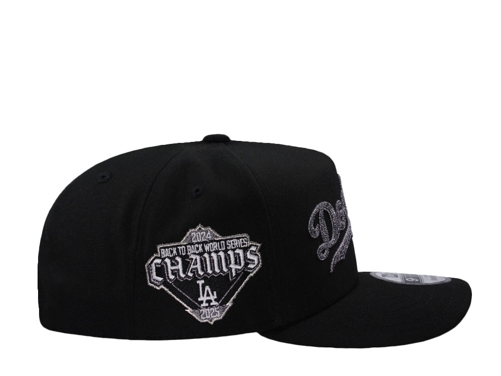 New Era Los Angeles Dodgers Back To Back World Series Champions Black Edition 9Fifty A Frame Snapback Gorra