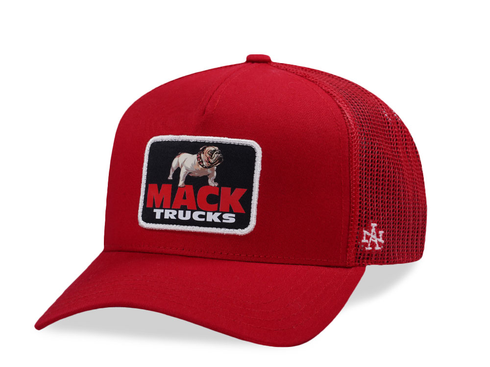 American Needle Mack Trucks Red Valin Trucker Snapback Gorra