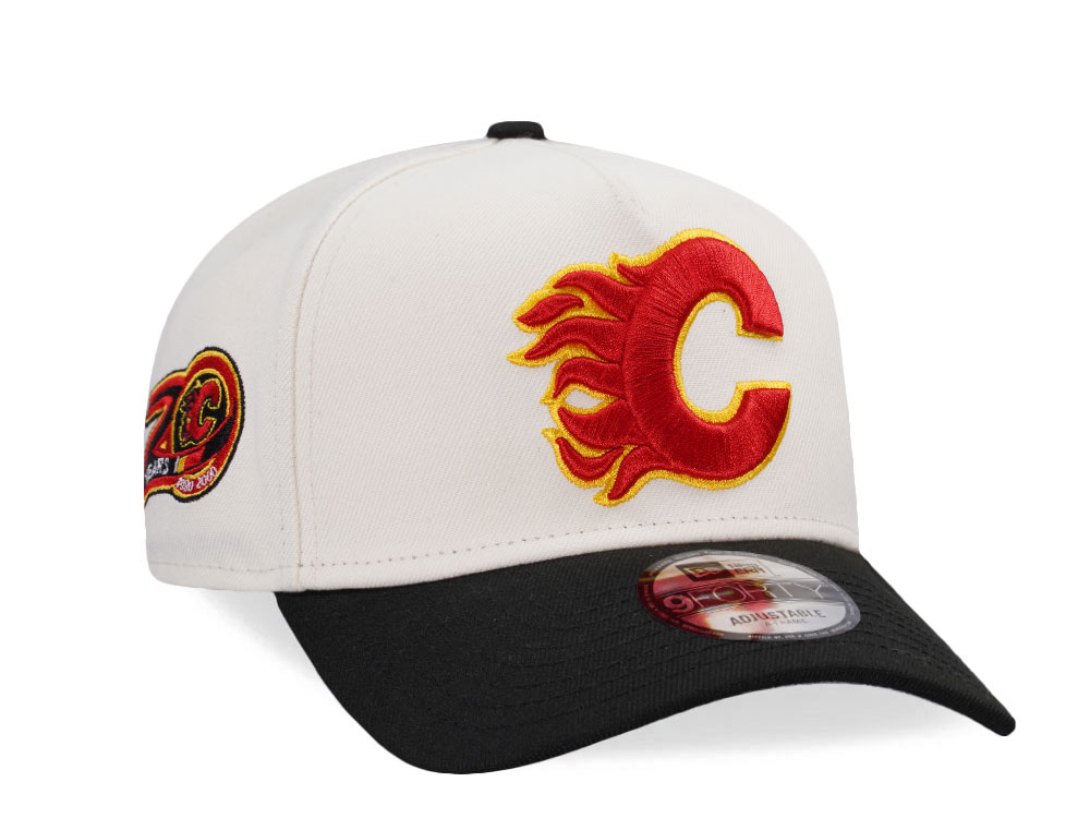 New Era Calgary Flames 20th Anniversary Chrome Two Tone Edition 9Forty A Frame Snapback Gorra