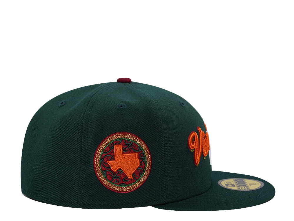 New Era Texas Rangers City Connect Dark Green Prime Edition 59Fifty Fitted Gorra