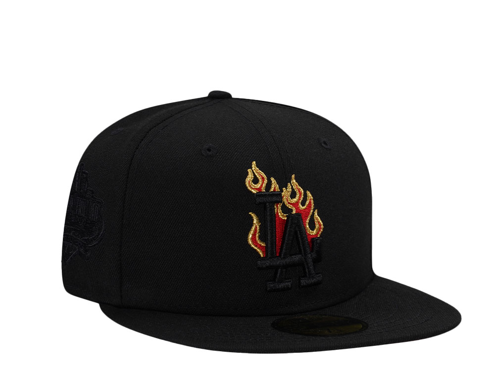 New Era Los Angeles Dodgers 40th Stadium Anniversary Blackout Red Fire Edition 59Fifty Fitted Gorra