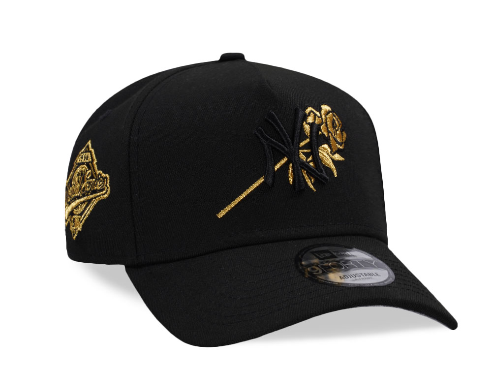 New Era New York Yankees World Series 1996 Black Rose Gold Edition 9Forty A Frame Snapback Gorra