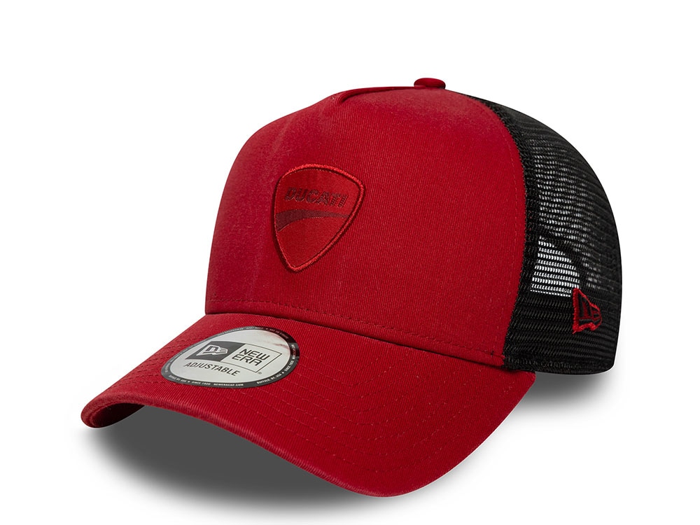 New Era Ducati Motor Logo Seasonal Red 9Forty A Frame Trucker Snapback Gorra