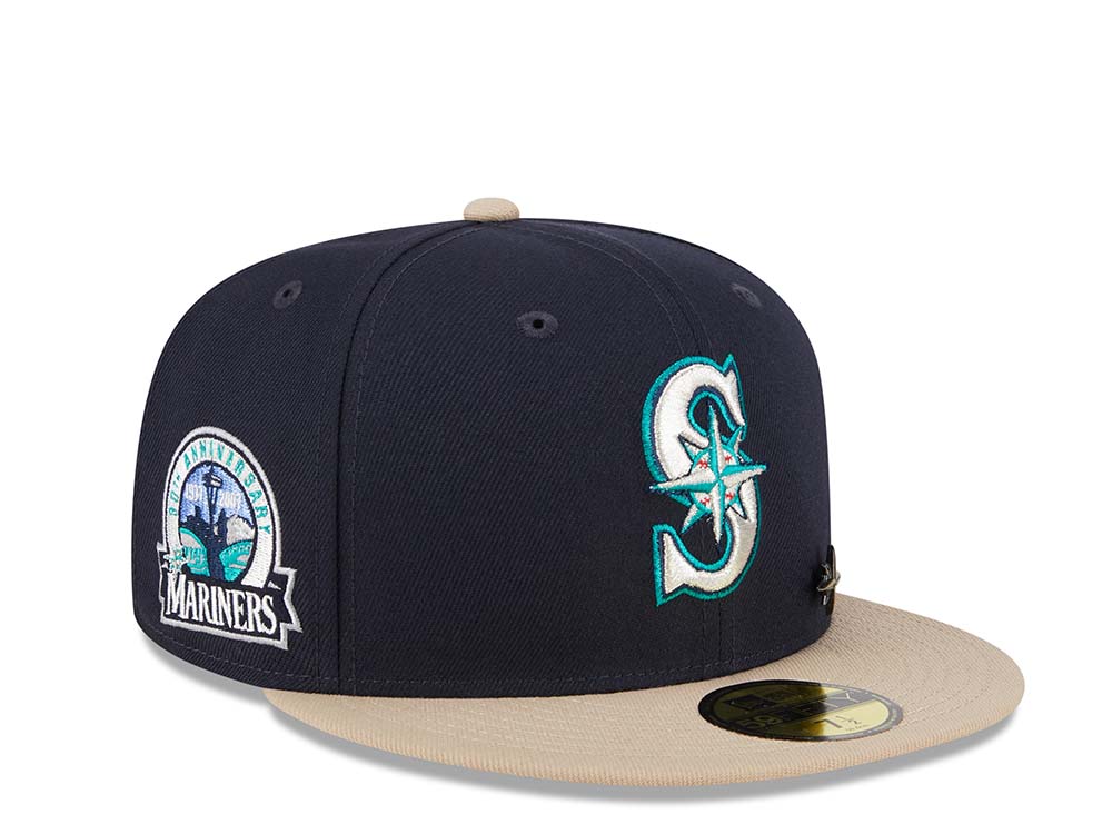 New Era Seattle Mariners 30th Anniversary Varsity Pin Two Tone Edition 59Fifty Fitted Gorra