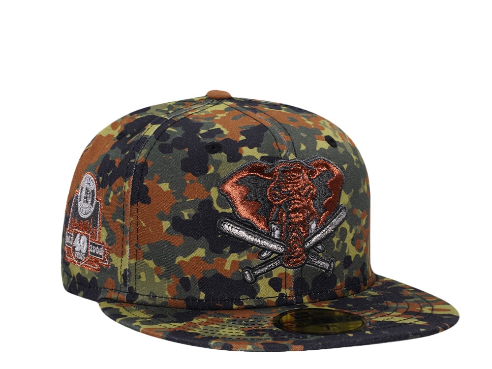 New Era Oakland Athletics 40 Years Flecktarn Copper Edition 59Fifty Fitted Gorra