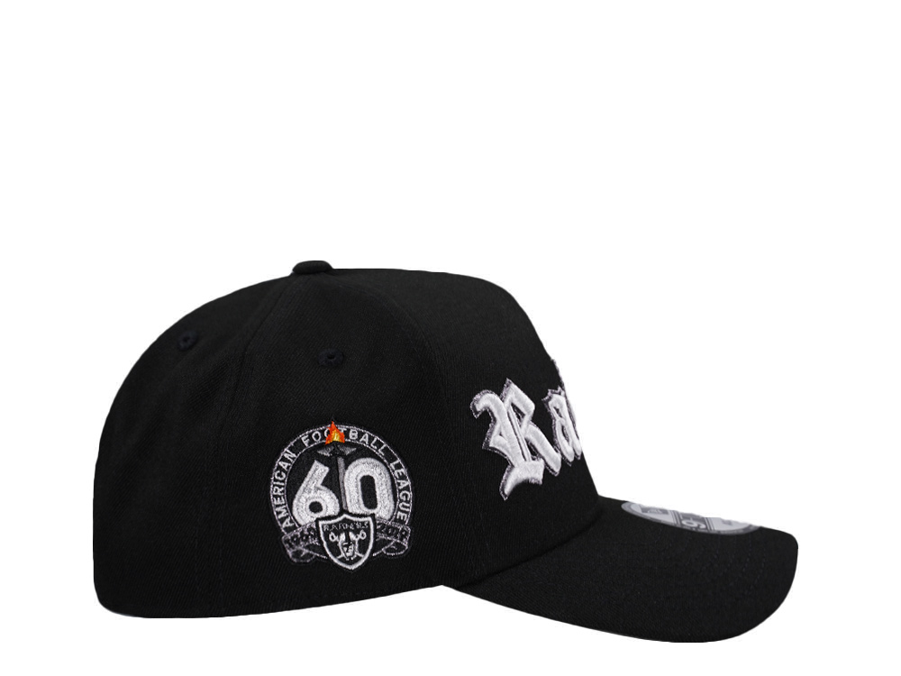 New Era Las Vegas Raiders 60th Anniversary Script Edition 9Forty A Frame Snapback Gorra