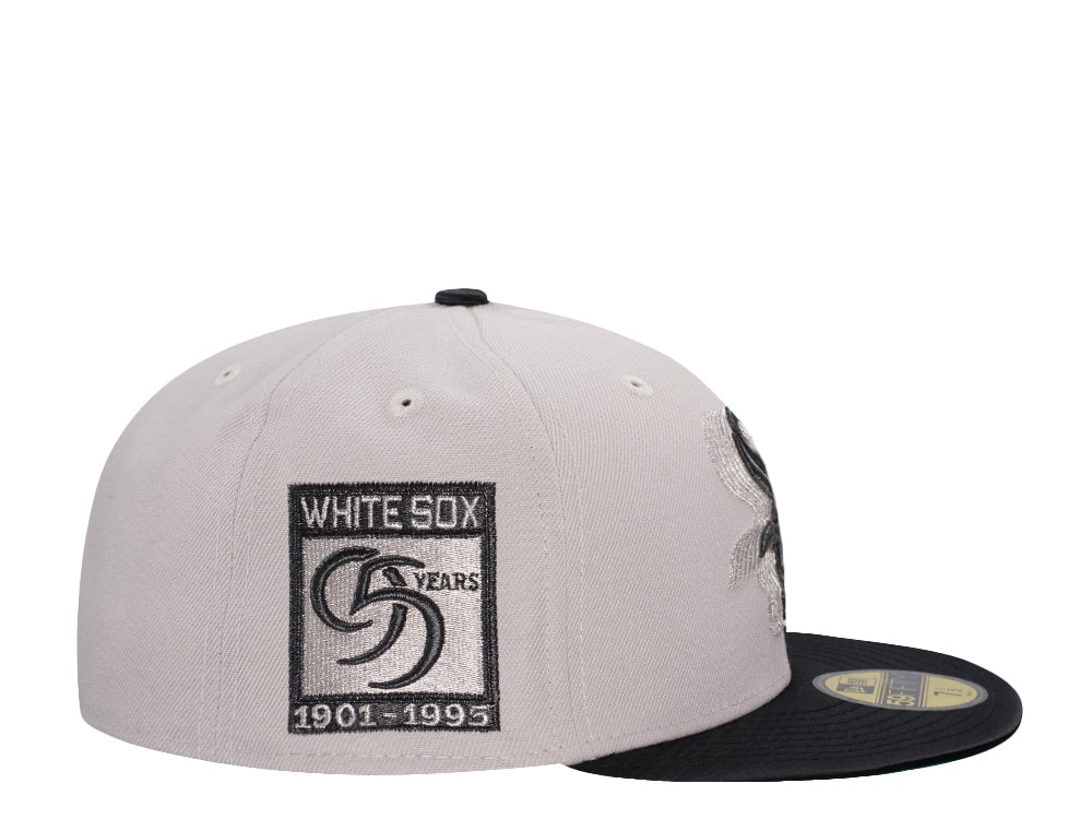 New Era Chicago White Sox 95 Years Cascading Stone Satin Brim Two Tone Edition 59Fifty Fitted Gorra