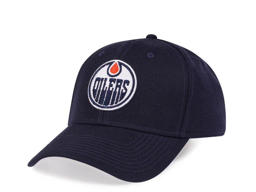 American Needle Edmonton Oilers Navy Stadium Curved Snapback Gorra