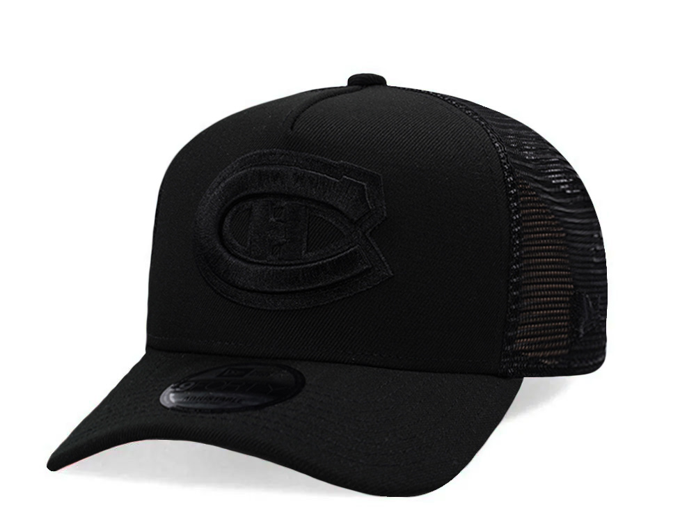 New Era Montreal Canadiens Black Prime Edition 9Forty A Frame Trucker Snapback Gorra