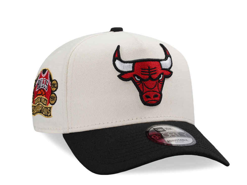 New Era Chicago Bulls NBA Champions 1996 Chrome Two Tone Edition 9Forty A Frame Snapback Gorra